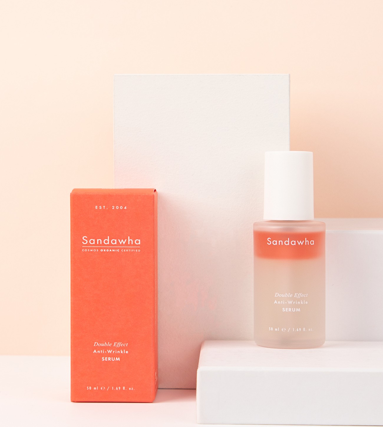 Double Effect Anti-Wrinkle Serum con caja.