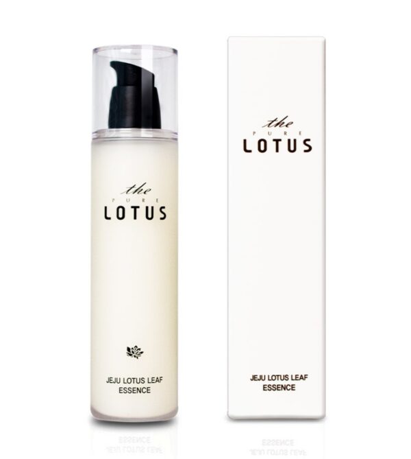 Jeju Lotus Leaf Essence con caja.