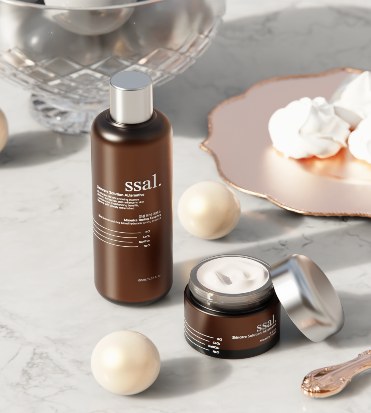 Minerice Toning Essence con crema Minerice Cream.