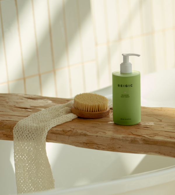 Relaxing body Wash en la tina.