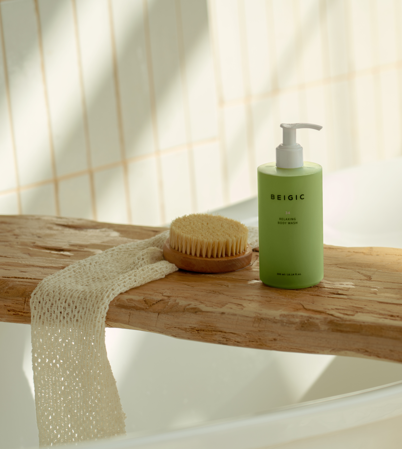 Relaxing body Wash en la tina.