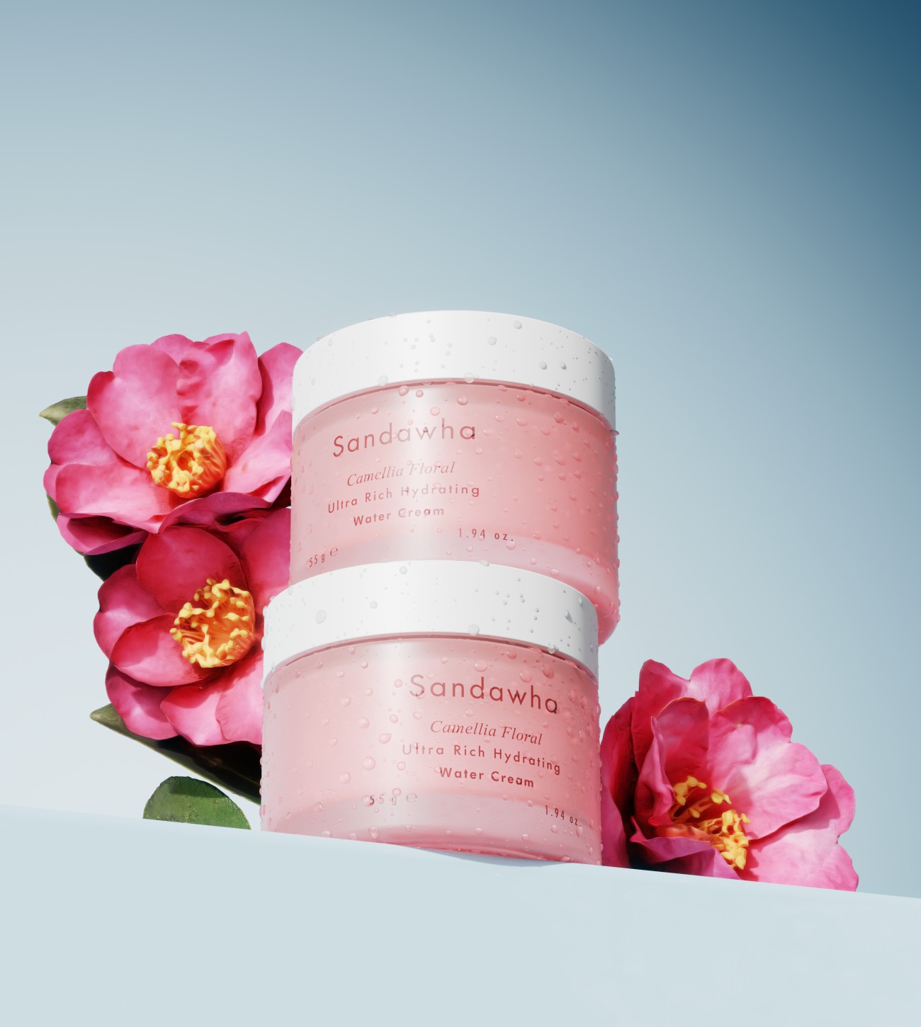Camellia Floral Ultra Rich Hydrating Water Cream con flores