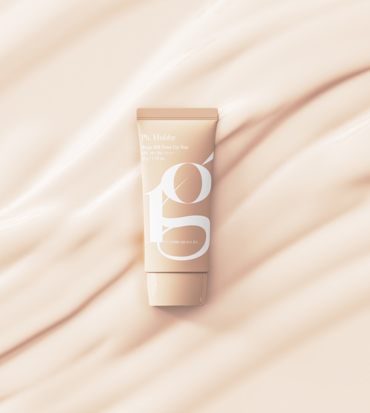 Beige BB Tone Up Sun textura.