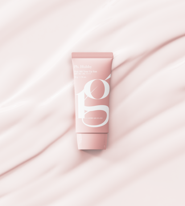 Pink BB Tone Up Sun con textura.