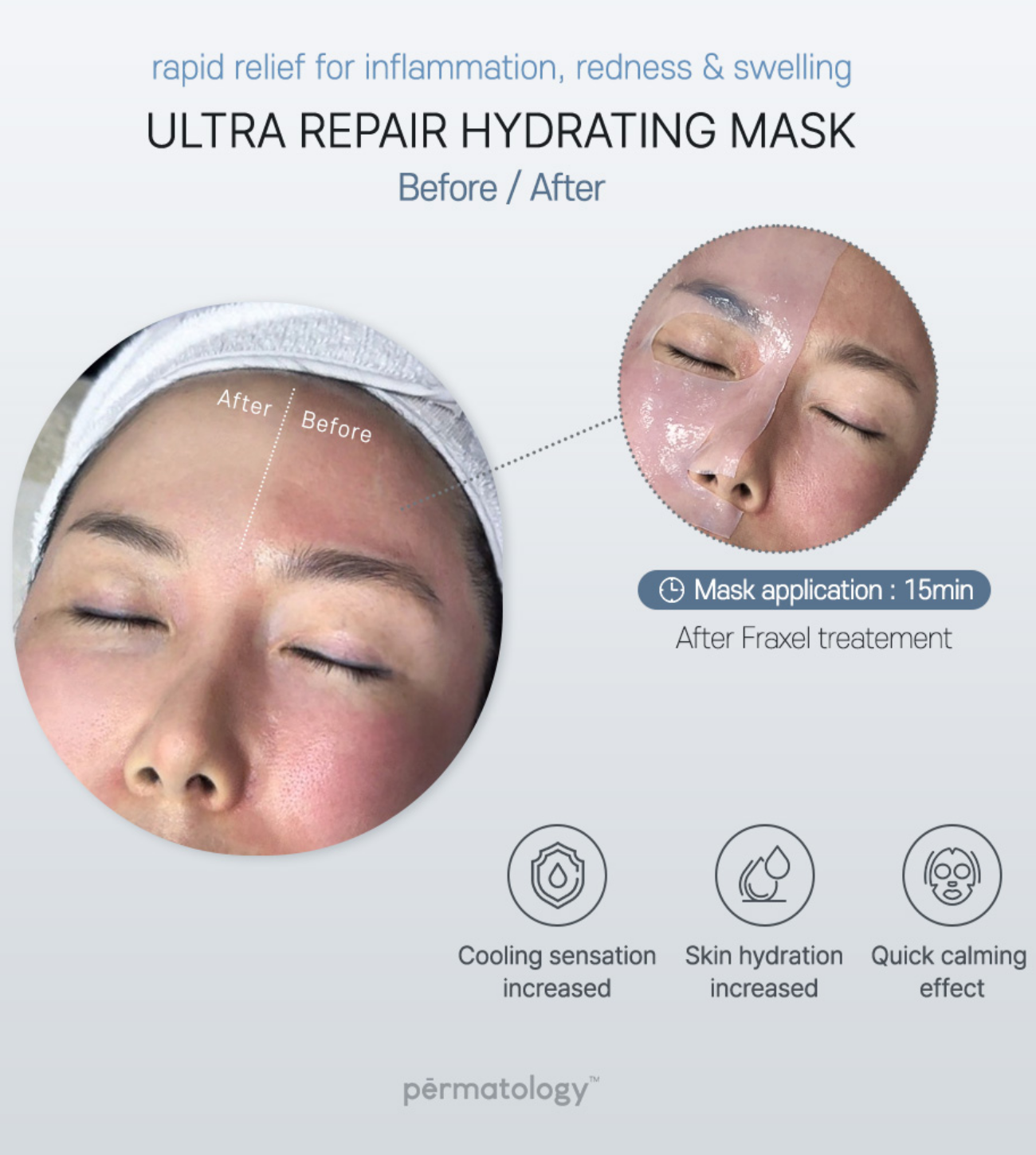 Ultra Repair Hydrating Mask antes y después.